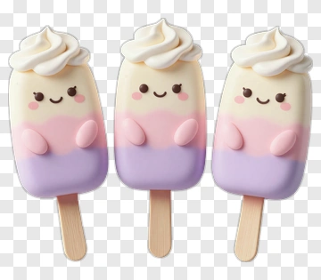 Cute Cartoon Ice Cream Popsicles PNG