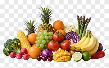 Colorful Assorted Fruits And Vegetables PNG