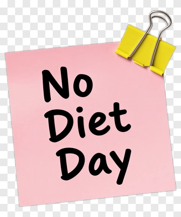 No Diet Day Reminder Note PNG