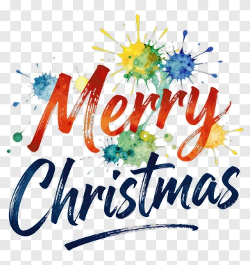 Merry Christmas Greeting Card Design PNG