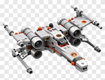 3D Lego Starfighter Model PNG
