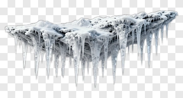 Ice Formation With Icicles PNG