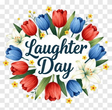 Laughter Day Floral Arrangement PNG