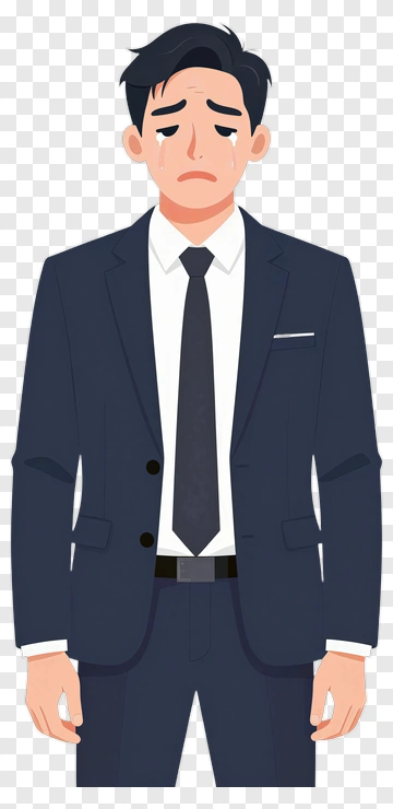 Sad Man In A Suit PNG