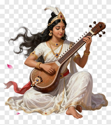 Woman Playing A Musical Instrument PNG