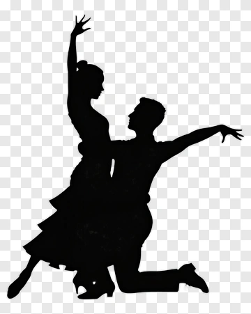 Dancing Couple In Silhouette PNG