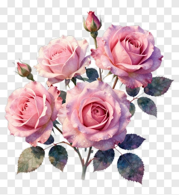 Pink Roses Bouquet PNG