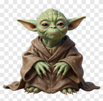 3D Yoda Character PNG