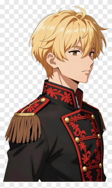 Anime Character In Military Uniform PNG