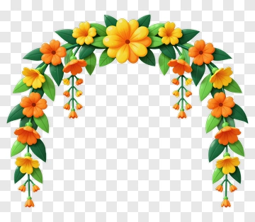 Colorful Floral Arch PNG