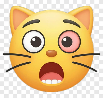 Surprised Cat Emoji PNG