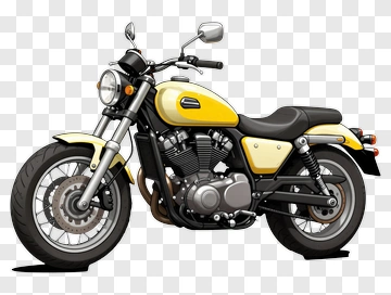 Yellow Motorcycle PNG