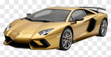 Gold Sports Car PNG