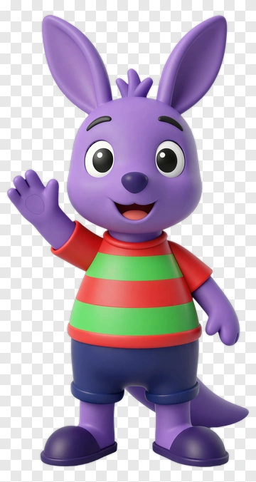 Cartoon Kangaroo Waving Hello PNG