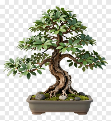 Bonsai Tree In A Pot PNG