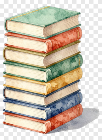 Stack Of Colorful Books PNG