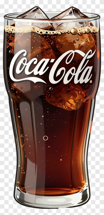 Coca-Cola Glass Filled With Ice PNG