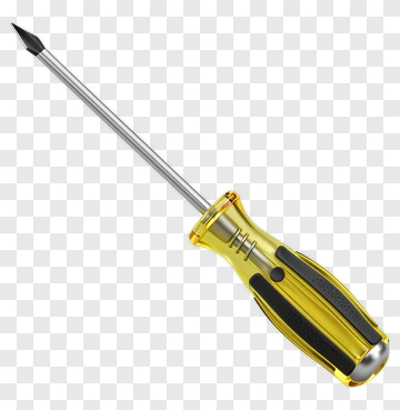 Screwdriver With Yellow Handle PNG