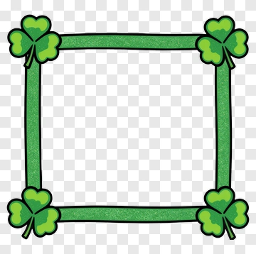 Green Shamrock Frame PNG
