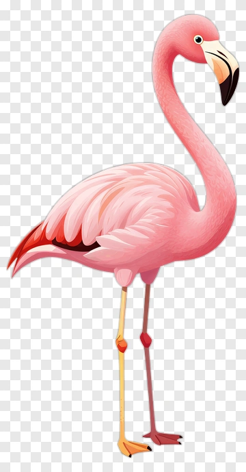 Cartoon Pink Flamingo PNG