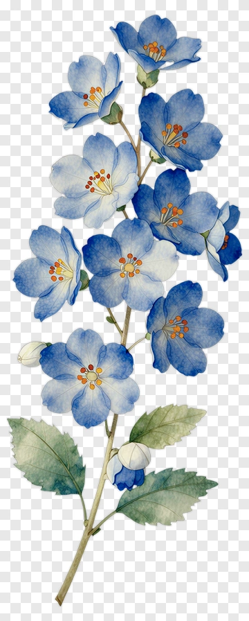 Blue Floral Arrangement PNG