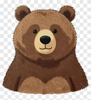 Cartoon Bear Face PNG