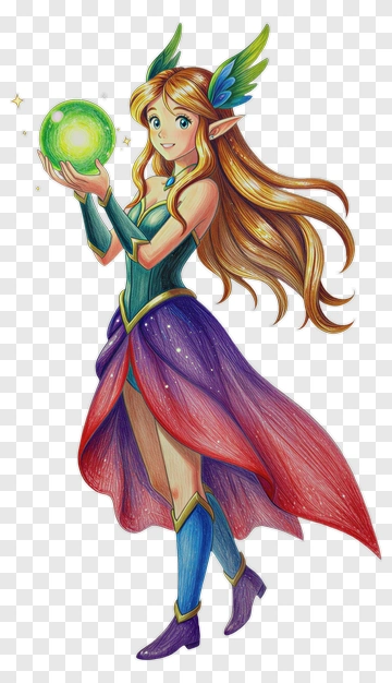 Fairy Holding A Magical Orb PNG