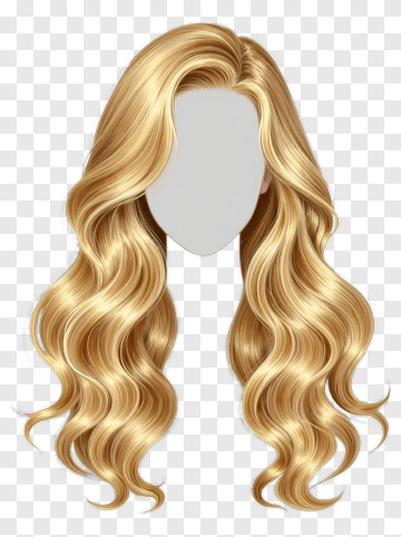 Blonde Wavy Hair PNG
