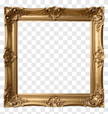 Ornate Gold Picture Frame PNG