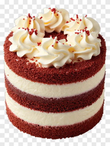 Red Velvet Cake With Cream Cheese Frosting PNG