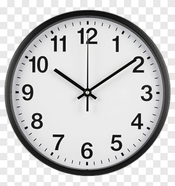 Wall Clock Showing Time PNG