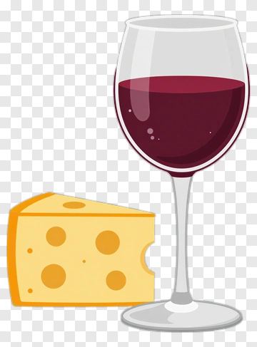 Glass Of Red Wine And Cheese PNG