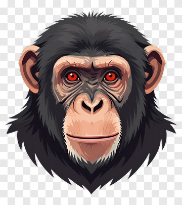 Cartoon Chimpanzee Face PNG
