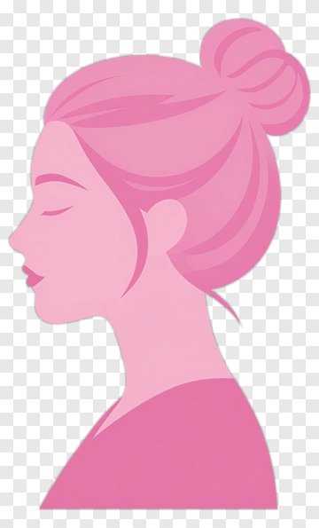 Pink Silhouette Of A Woman PNG