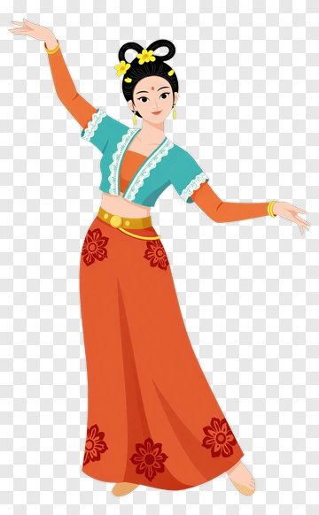 Dancer In Traditional Costume PNG