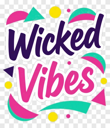 Wicked Vibes Text Design PNG