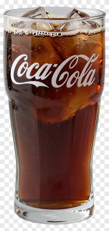 Coca-Cola Glass Filled With Ice PNG