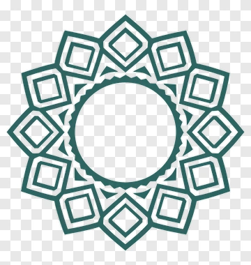 Geometric Decorative Pattern With Circular Design PNG