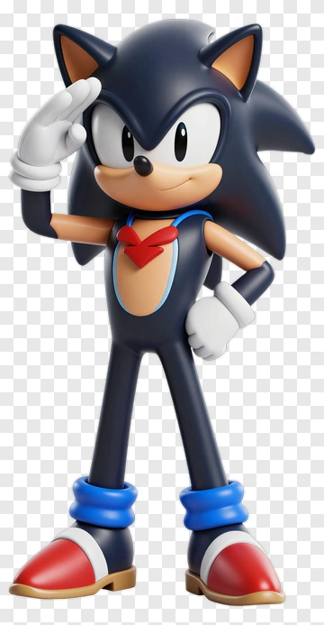 3D Cartoon Hedgehog Saluting PNG