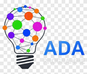 Light Bulb With Network Nodes And Ada Programme Text PNG