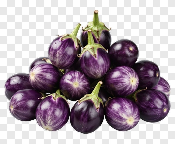 Fresh Purple Eggplants PNG