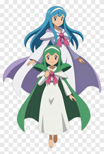 Anime Characters In Elegant Dresses PNG