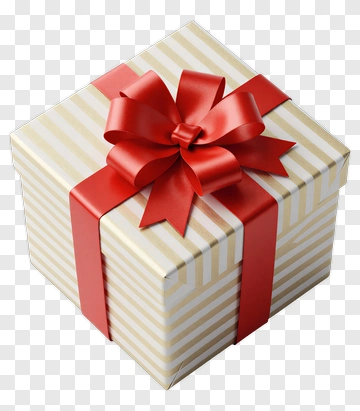 Gift Box With Red Ribbon PNG