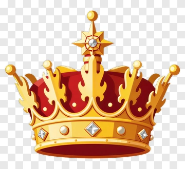 Royal Crown With Red And Gold Design PNG