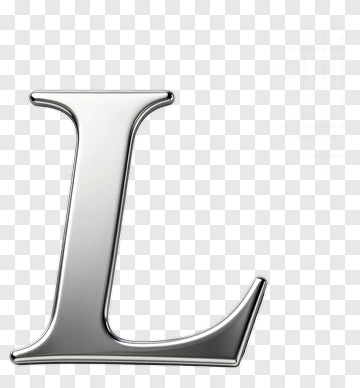 Metallic Letter L PNG