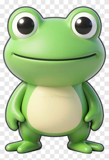 Cartoon Frog Character PNG