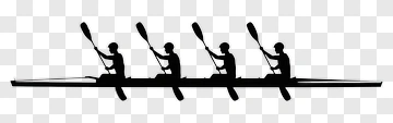 Rowing Team In Action PNG