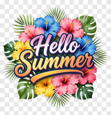 Hello Summer Floral Arrangement PNG