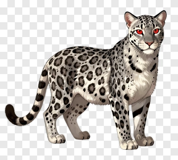 Cartoon Snow Leopard PNG