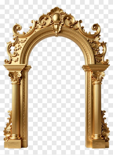 Ornate Golden Archway PNG